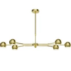 Moderne Deckenlampe Metall GU10 in Gold 6-flammig 106 cm