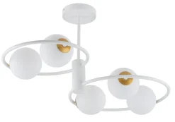 Moderne Deckenleuchte Glas Metall G9 5-flammig blendarm