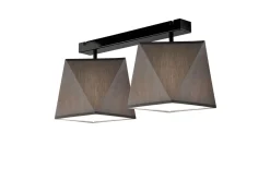 Moderne Deckenleuchte Grau Stoff Esszimmer Lampe