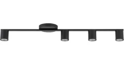 Moderne Deckenleuchte Schwarz Metall GU10 90 cm lang