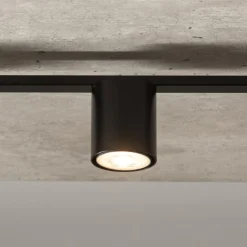 Moderne Deckenleuchte Schwarz Metall GU10 90 cm lang