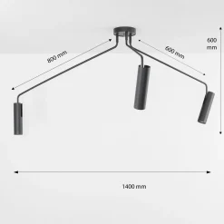 Moderne Deckenleuchte Schwarz drehbar