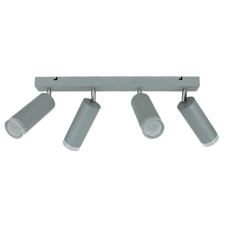 Moderne Deckenstrahler Silber lang Aluminium Lampe