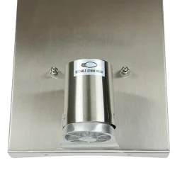 Moderne eckige Außenwandleuchte E27 Silber satiniert