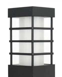 Moderne Gartenleuchte eckig 75 cm IP54 Schwarz