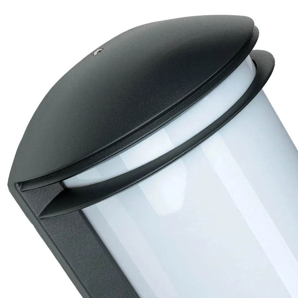 Moderne halbrunde Außen Gartenleuchte QUARTZ Anthrazit farben