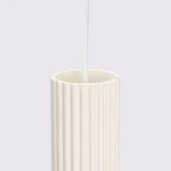 Moderne Hängelampe in Creme 3-flammig GU10 schmal Ø 19,5 cm