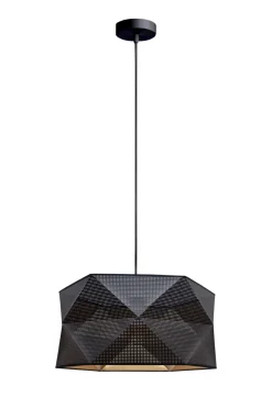 Moderne Hängelampe Stoffschirm wohnlich E27 L:70