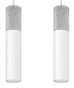 Moderne Hängeleuchte Metall Beton 2-flammig GU10