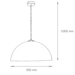 Moderne Hängeleuchte Schwarz Kupfer Ferra
