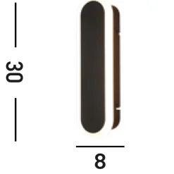 Moderne LED Außenwandlampe Metall IP65 B:8 cm Schwarz