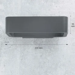 Moderne LED Wandlampe in anthrazit