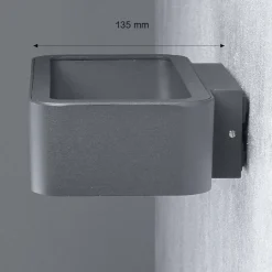 Moderne LED Wandlampe in anthrazit