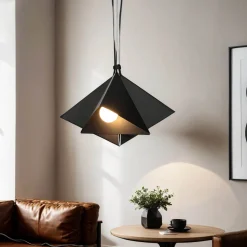 Moderne Pendelleuchte E27 Schwarz 3-flmg