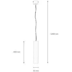 Moderne Pendelleuchte in anthrazit 24/120 cm