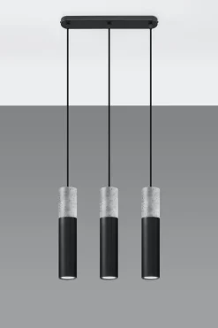 Moderne Pendelleuchte Metall Beton 3-flammig GU10