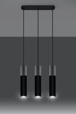 Moderne Pendelleuchte Metall Beton 3-flammig GU10