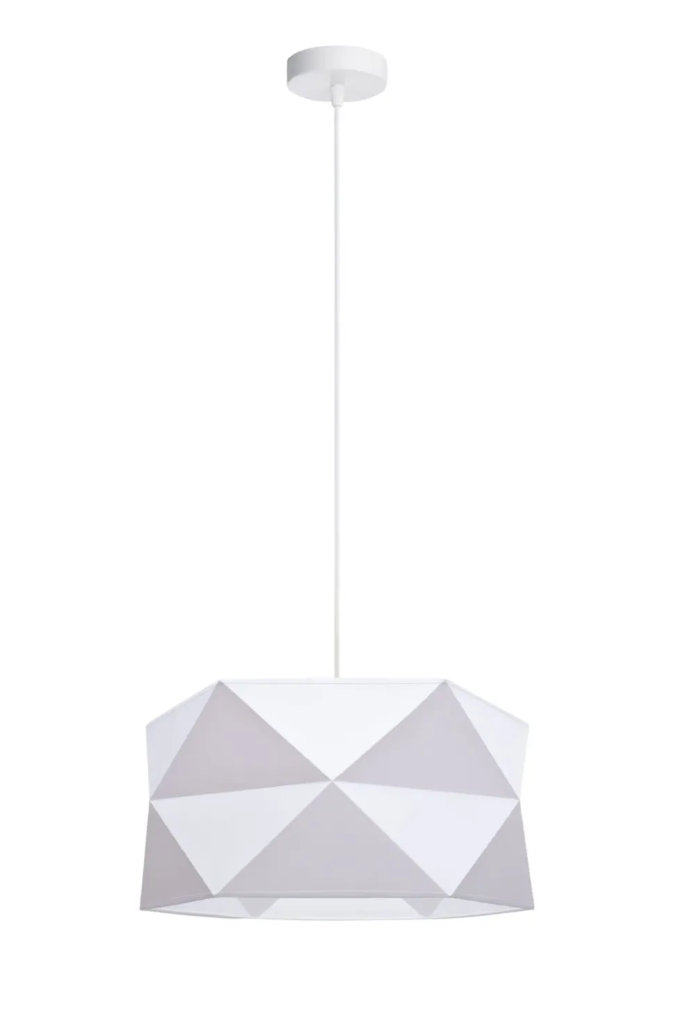 Moderne Pendelleuchte Stoff blendarm E27 L:70 Weiß