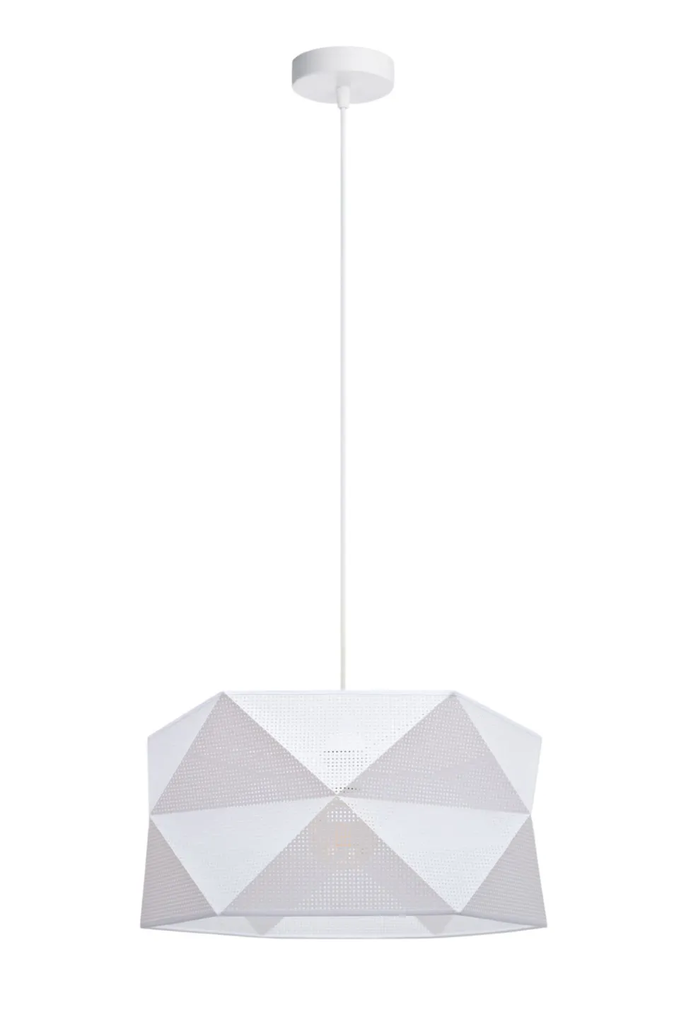 Moderne Pendelleuchte Stoff blendarm E27 L:70 Weiß Gold