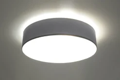 Moderne runde Deckenleuchte Deckenlampe in Grau