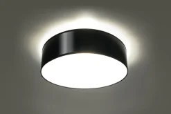 Moderne runde Deckenleuchte ATIS in Schwarz