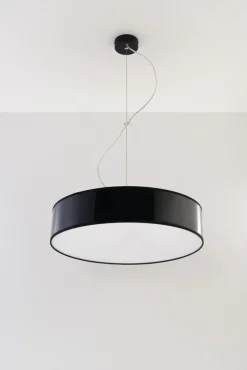 Moderne runde Pendelleuchte ATIS in Schwarz