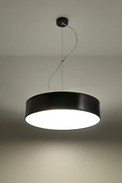 Moderne runde Pendelleuchte ATIS in Schwarz