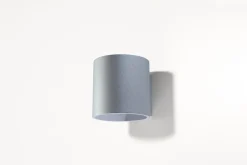 Moderne runde Wandleuchte RODA grau