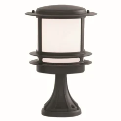 Moderne Sockelleuchte in schwarz