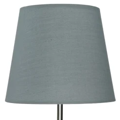 Moderne Tischlampe Stoff Grau Metall 33 cm elegant E14