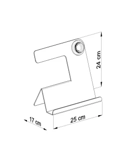 Moderne Tischleuchte mit Ablage Schwarz Metall für E27