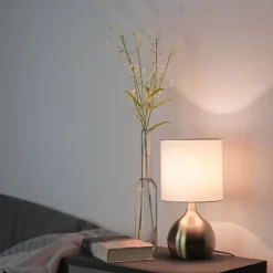 Moderne Touch Tischleuchte E14 Touchdimmer Weiß