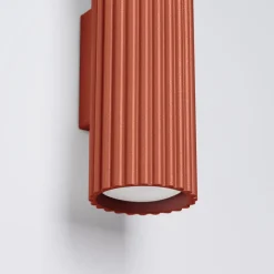 Moderne Wandlampe Up Down H: 30 cm Rot GU10 2-flammig Alu