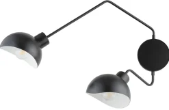 Moderne Wandleuchte Metall Schwarz Weiß E27 2-flammig