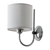 Moderne Wandleuchte REKA Grau Chrom E27 Wandlampe