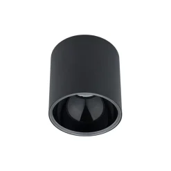 Moderner Aufbauspot rund Ø127mm GU10 Schwarz Aufputz