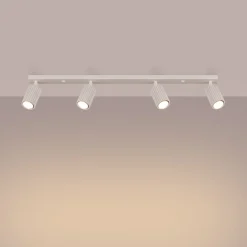 Moderner Deckenstrahler 4-flammig GU10 B: 81 cm in Creme