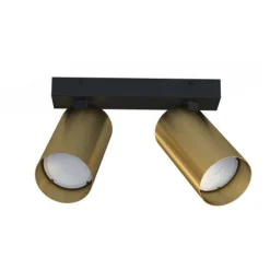 Moderner Deckenstrahler Messing Schwarz 2x GU10