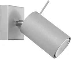 Moderner Wand Spot Grau Stahl rund flexibel GU10