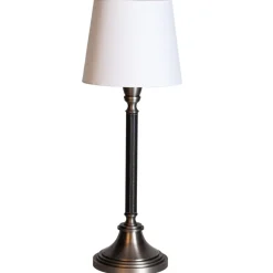 Nachttischlampe Metall Stoff 59,5 cm E27 Klassisch ELIN
