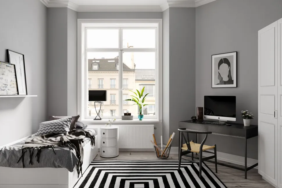 Nachttischlampe Metall Stoff E27 69 cm hoch Modern