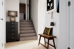 Nachttischlampe Papier 50 cm Schwarz eckig Modern 2x E27