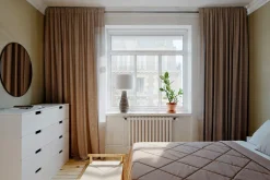 Nachttischlampe Stoff Keramik 74 cm hoch Braun Weiß E27