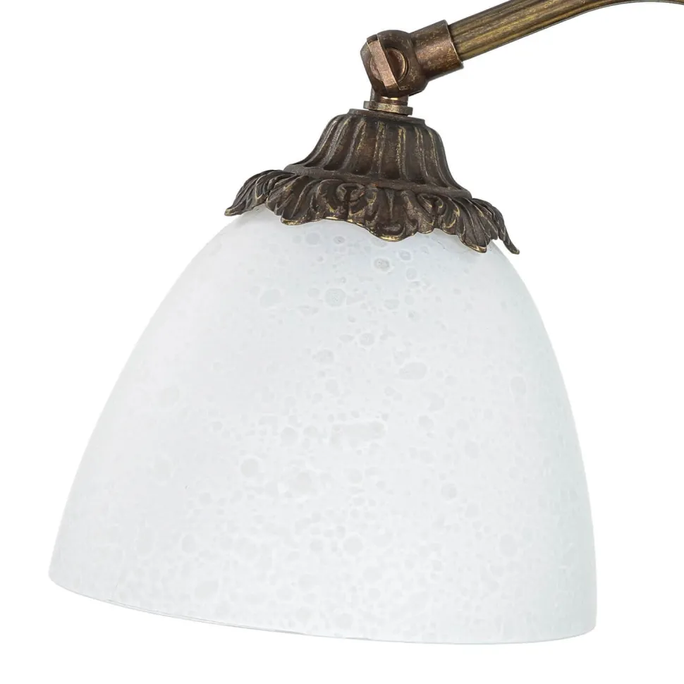 Nachttischlampe Weiß Messing