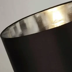 Nachttischleuchte E27 62 cm Ø 35 cm Stoff Glas SAMUEL