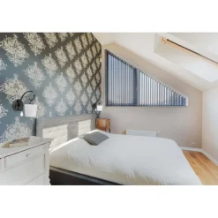 Nickel Wandlampe Metall Glas Schirm COLURA