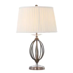Opulente Tischlampe CANDELA Klassisch 56,5cm Stoff