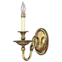 Opulente Wandlampe CANDELA 3 Messing massiv Barock
