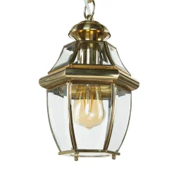 Outdoor Hängeleuchte Messing Glas Vintage Design E27