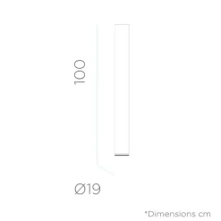 Outdoor Lichtsäule LED 3000 K 100 cm IP65 Weiß Stecker Kabel